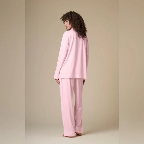 NEW Kip Luxe Stretch Cotton Pajama Set Pink Peony Size Medium NWOT